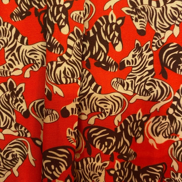 JB by Julie Brown Red and Black Fun zebra 🦓 Long Sleeve Dress with 2 pockets - Picture 6 of 8
